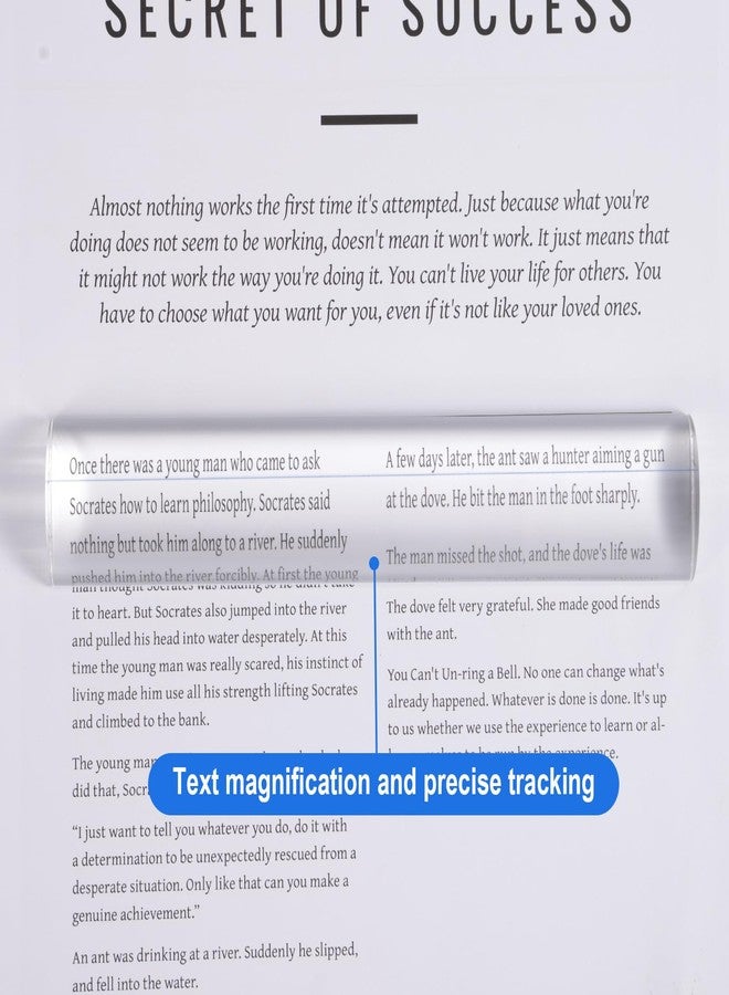 Sinbana 2pcs Mahjong Card Line Reader, 15.5x3cm/6.1x1.2in Acrylic Mahjong Card Line Reader Clear Magnifying Bar for Reading Small Prints Books Game Tiles & Newspapers - Image 4
